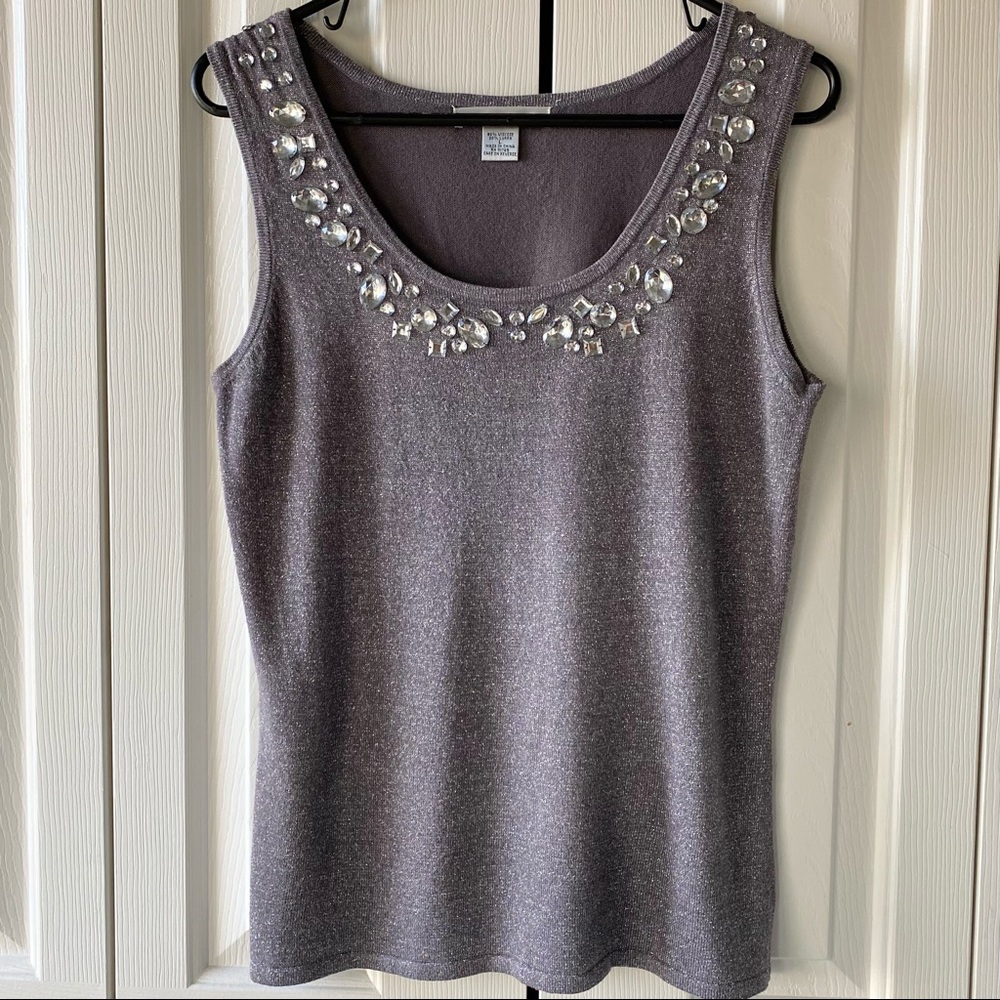 WD.NY Rhinestone Tank Top - Picture 2 of 6